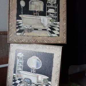 Bathroom art frames